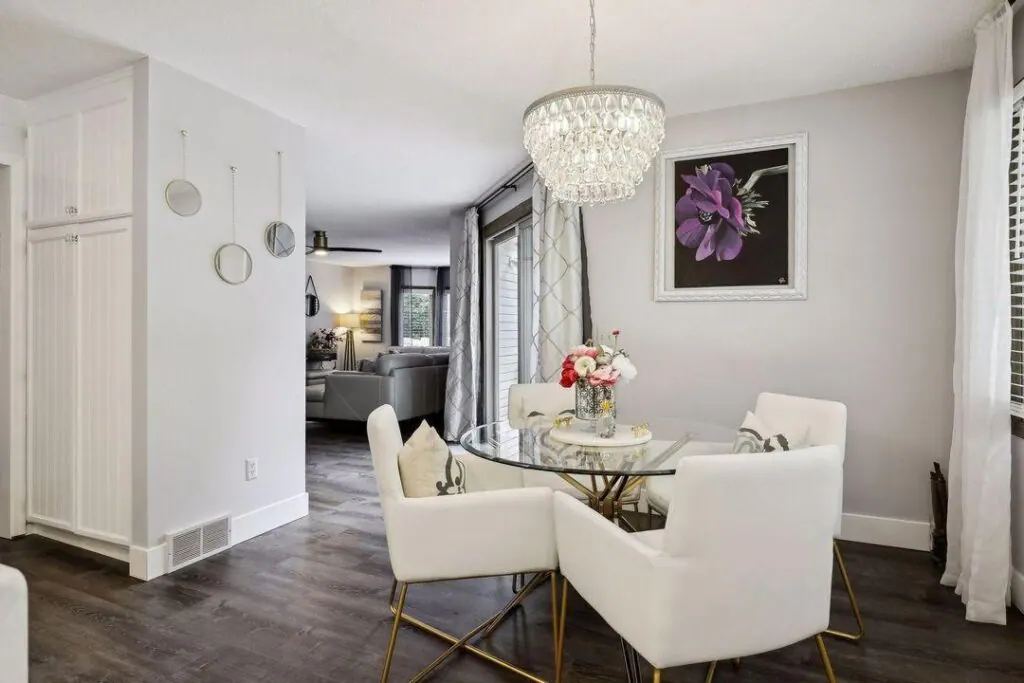 Sunny dining area with natural light
